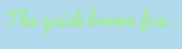 Image with Font Color A0ED98 and Background Color B0D9EB